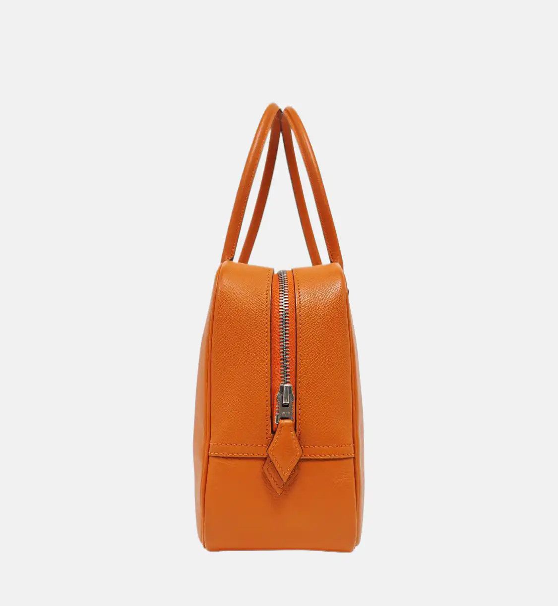 Hermes Hermes Plume 28 Hermes orange Epsom cowhide leather handbag silver hardware Size ONE SIZE - 4 Thumbnail