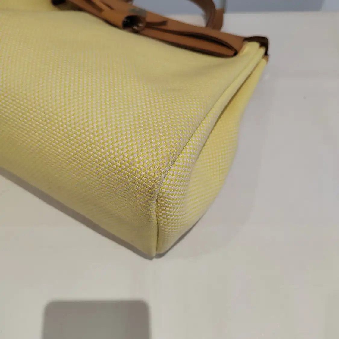 Hermes Hermes Herbag 31 yellow canvas Garden Party crossbody bag silver hardware D Size ONE SIZE - 5 Thumbnail