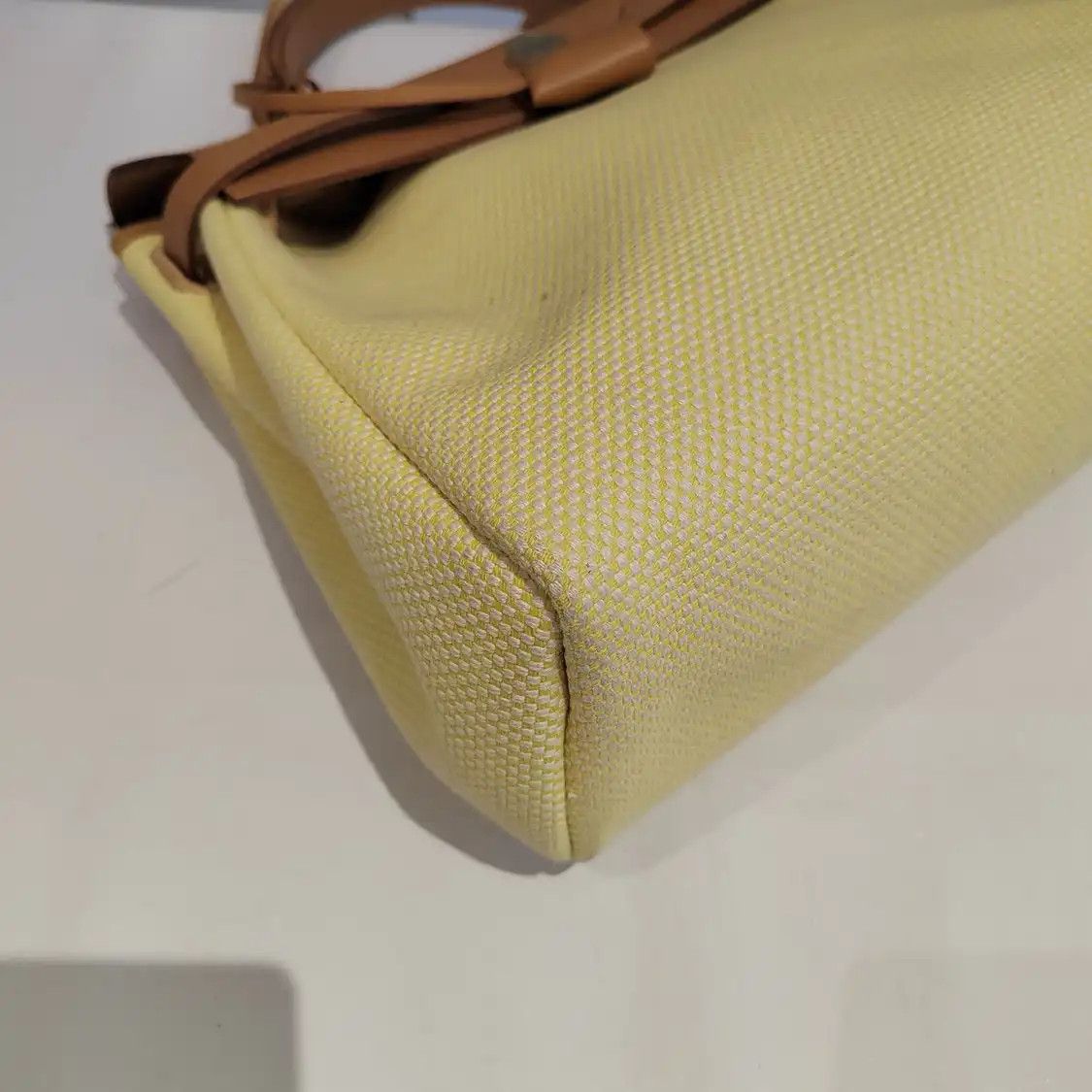 Hermes Hermes Herbag 31 yellow canvas Garden Party crossbody bag silver hardware D Size ONE SIZE - 4 Thumbnail
