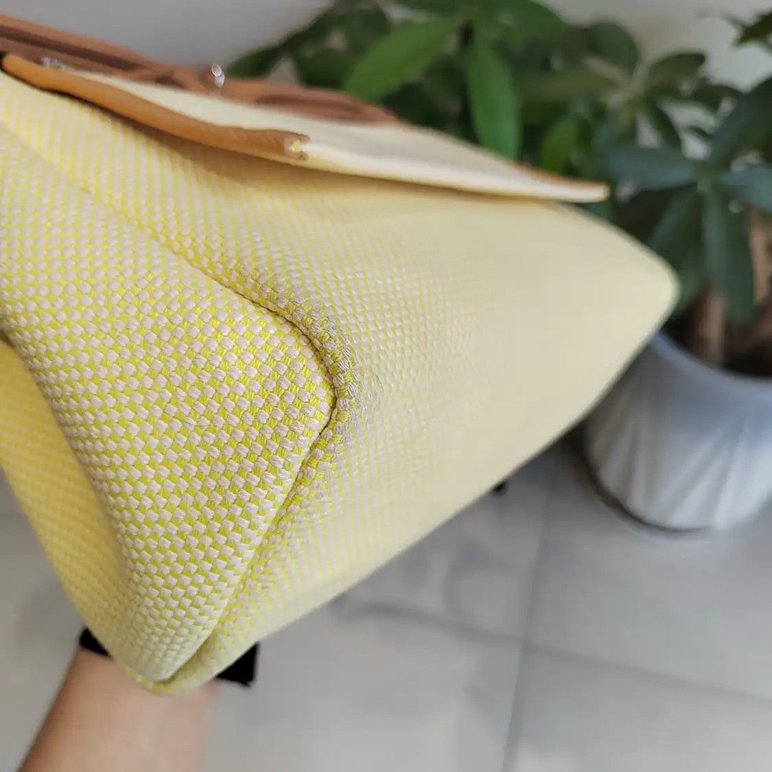 Hermes Hermes Herbag 31 yellow canvas Garden Party crossbody bag silver hardware D Size ONE SIZE - 12 Thumbnail