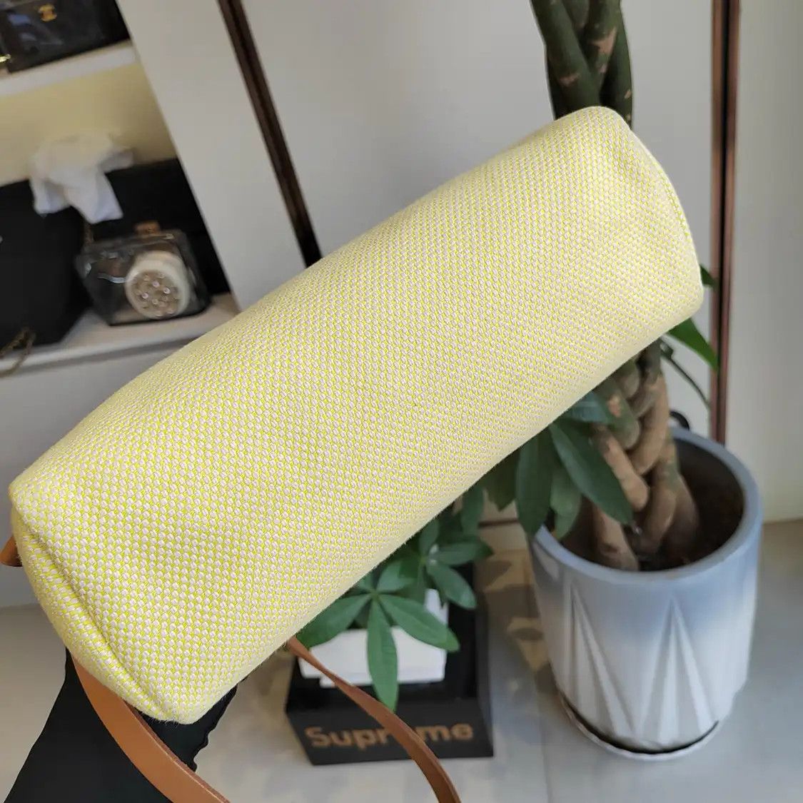 Hermes Hermes Herbag 31 yellow canvas Garden Party crossbody bag silver hardware D Size ONE SIZE - 16 Thumbnail