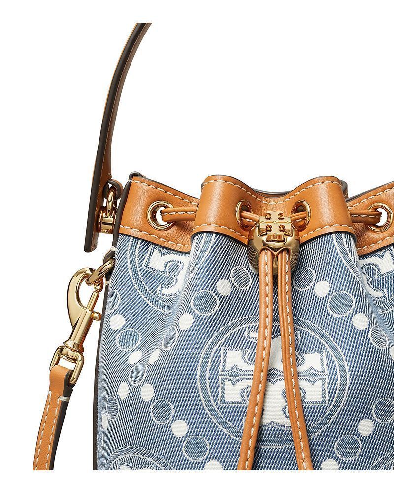 Tory Burch Refurbished Mini Monogram Denim Bucket Bag Size ONE SIZE - 8 Thumbnail