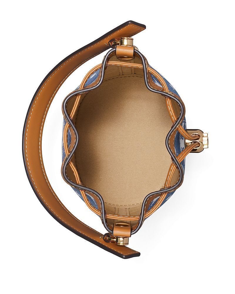 Tory Burch Refurbished Mini Monogram Denim Bucket Bag Size ONE SIZE - 2 Thumbnail