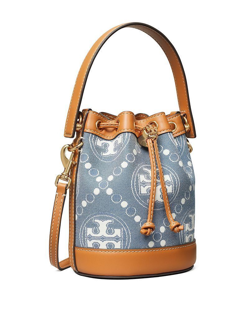 Tory Burch Refurbished Mini Monogram Denim Bucket Bag Size ONE SIZE - 6 Thumbnail