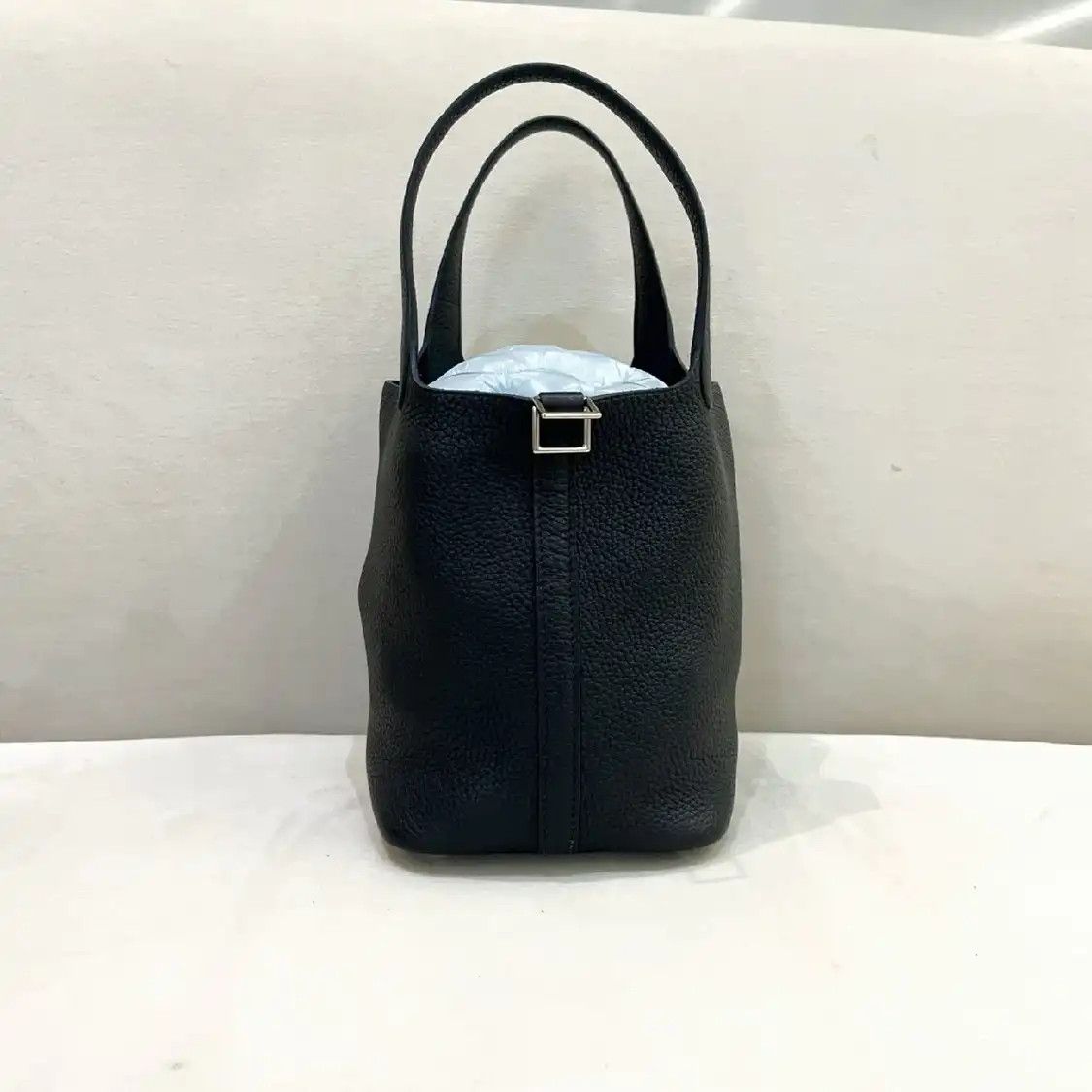 Hermes Hermes Picotin Lock 18 black Clemence cowhide leather picotin handbag silver har Size ONE SIZE - 4 Thumbnail