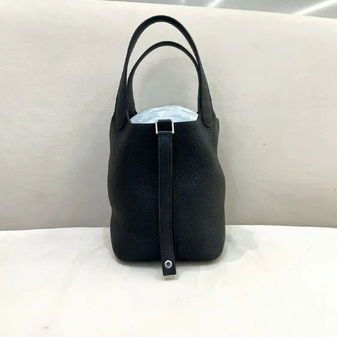 Hermes Hermes Picotin Lock 18 black Clemence cowhide leather picotin handbag silver har Size ONE SIZE - 5 Thumbnail