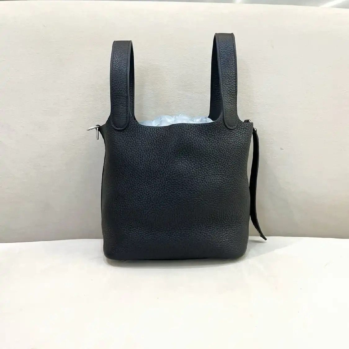 Hermes Hermes Picotin Lock 18 black Clemence cowhide leather picotin handbag silver har Size ONE SIZE - 3 Thumbnail
