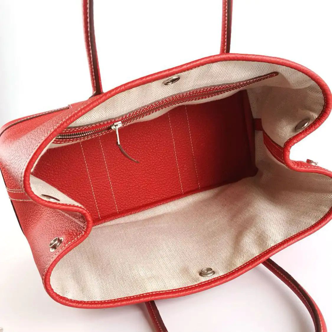 Hermes Hermes Garden Party 30 red Negondacowhide leather Garden Party handbag silver ha Size ONE SIZE - 10 Thumbnail