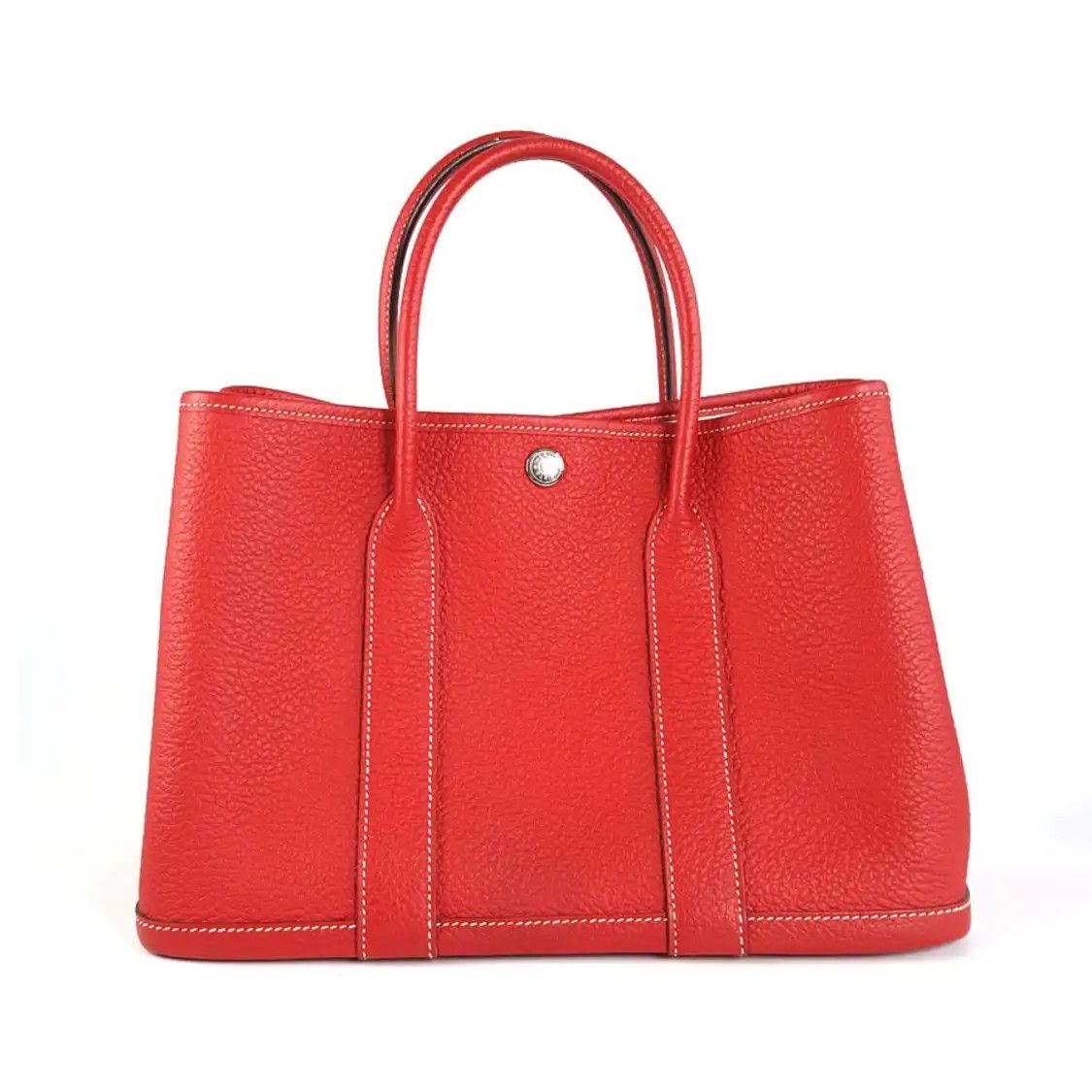 Hermes Hermes Garden Party 30 red Negondacowhide leather Garden Party handbag silver ha Size ONE SIZE - 4 Thumbnail