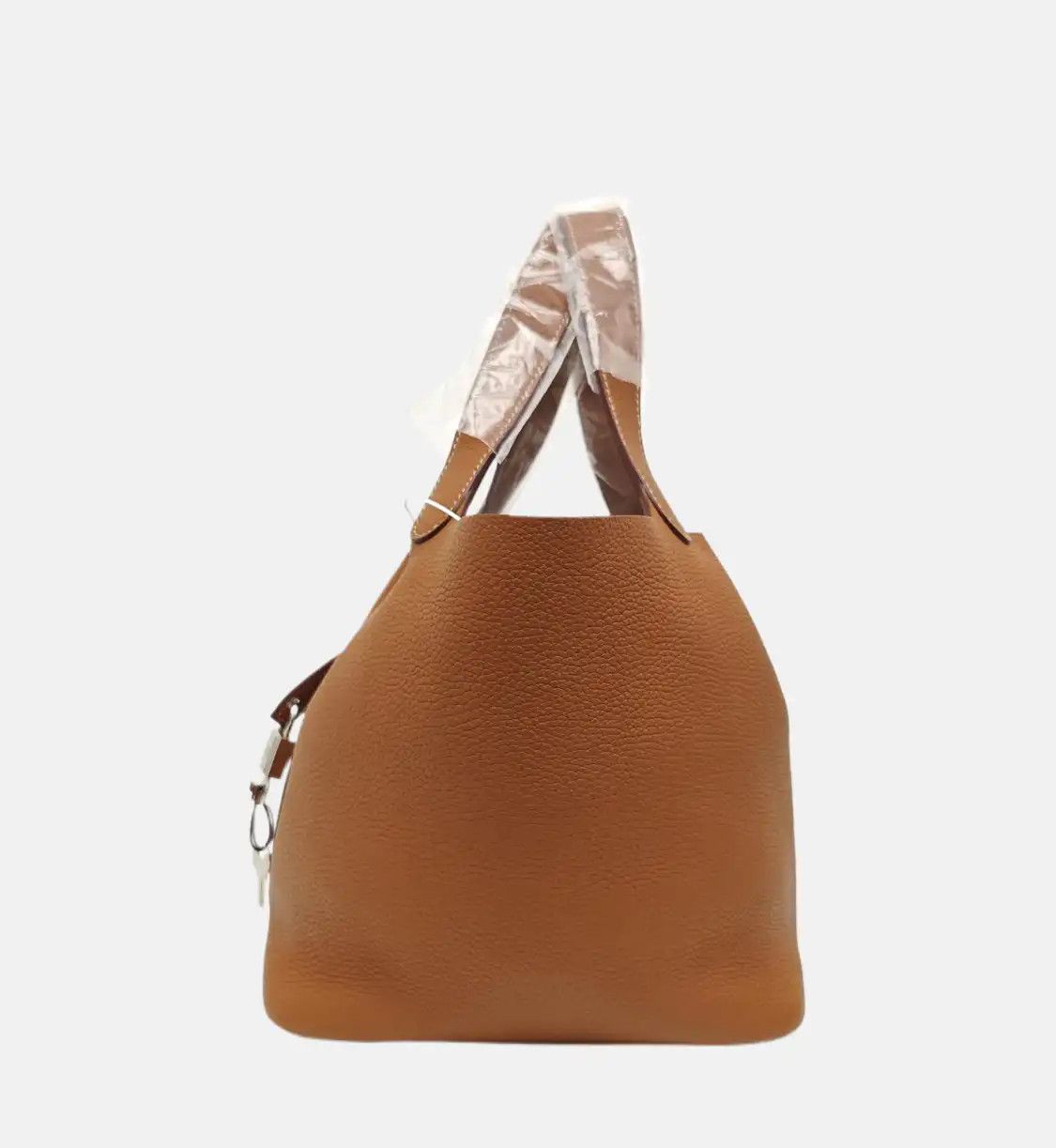 Hermes Hermes Picotin Lock 22 Gold Brown Clemence cowhide leather picotin handbag silve Size ONE SIZE - 3 Thumbnail
