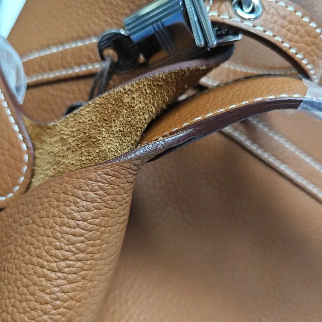 Hermes Hermes Picotin Lock 22 Gold Brown Clemence cowhide leather picotin handbag silve Size ONE SIZE - 10 Thumbnail