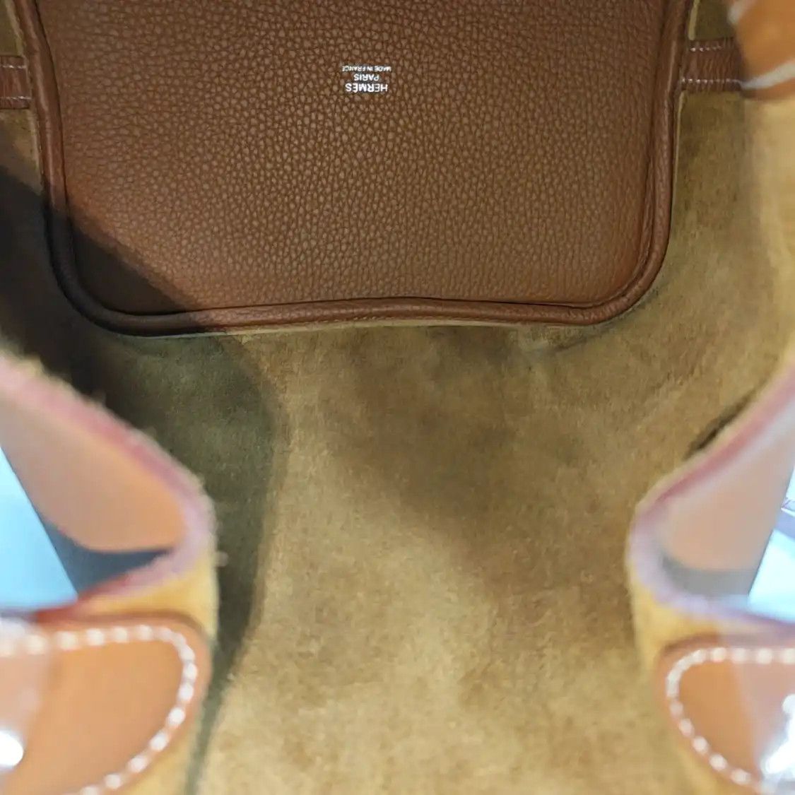 Hermes Hermes Picotin Lock 22 Gold Brown Clemence cowhide leather picotin handbag silve Size ONE SIZE - 7 Thumbnail