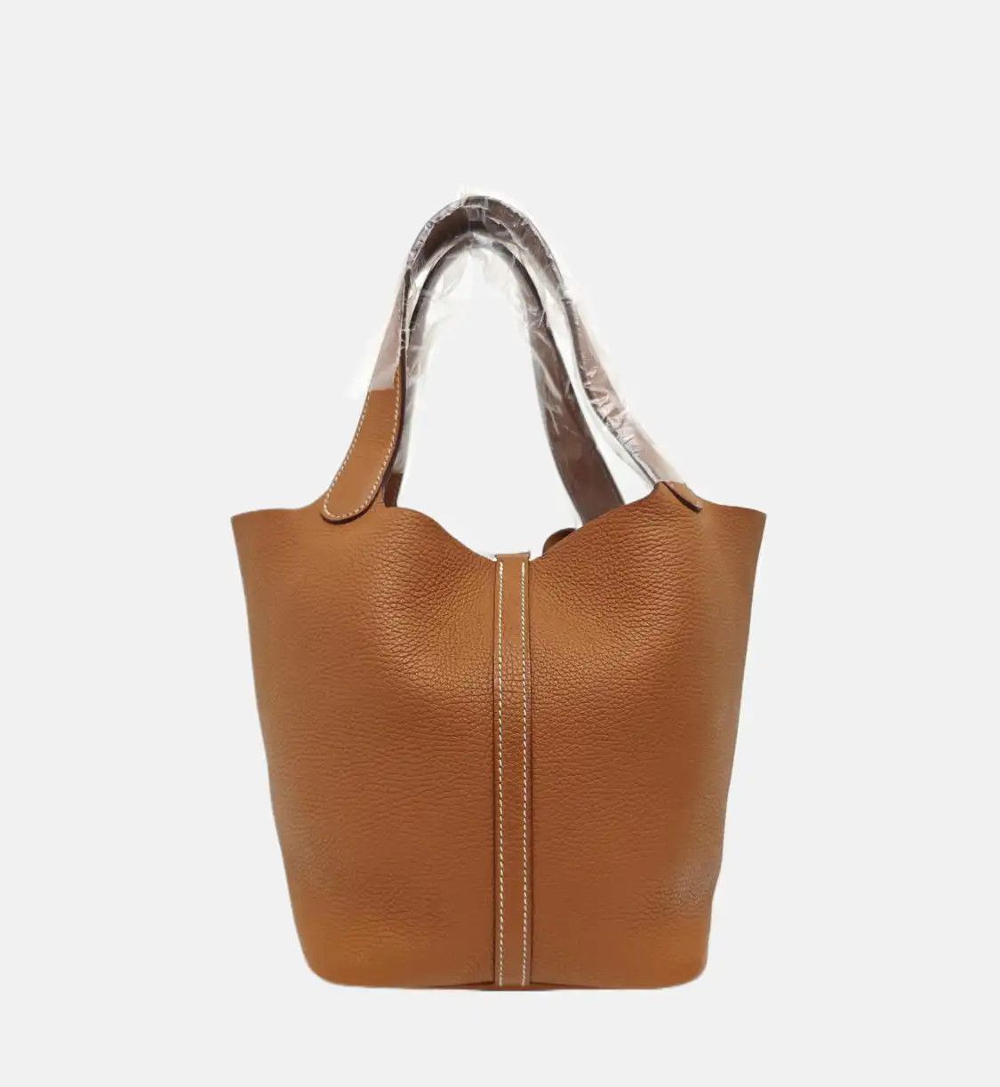 Hermes Hermes Picotin Lock 22 Gold Brown Clemence cowhide leather picotin handbag silve Size ONE SIZE - 5 Thumbnail