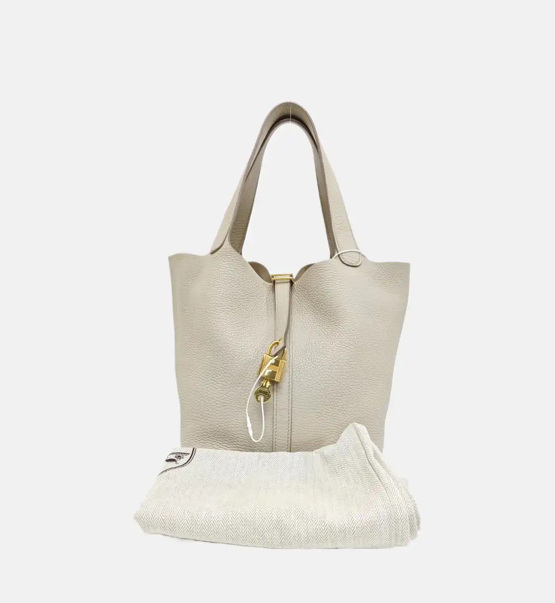 Hermes Hermes Picotin Lock 22 milkshake white Clemence cowhide leather picotin handbag Size ONE SIZE - 8 Thumbnail
