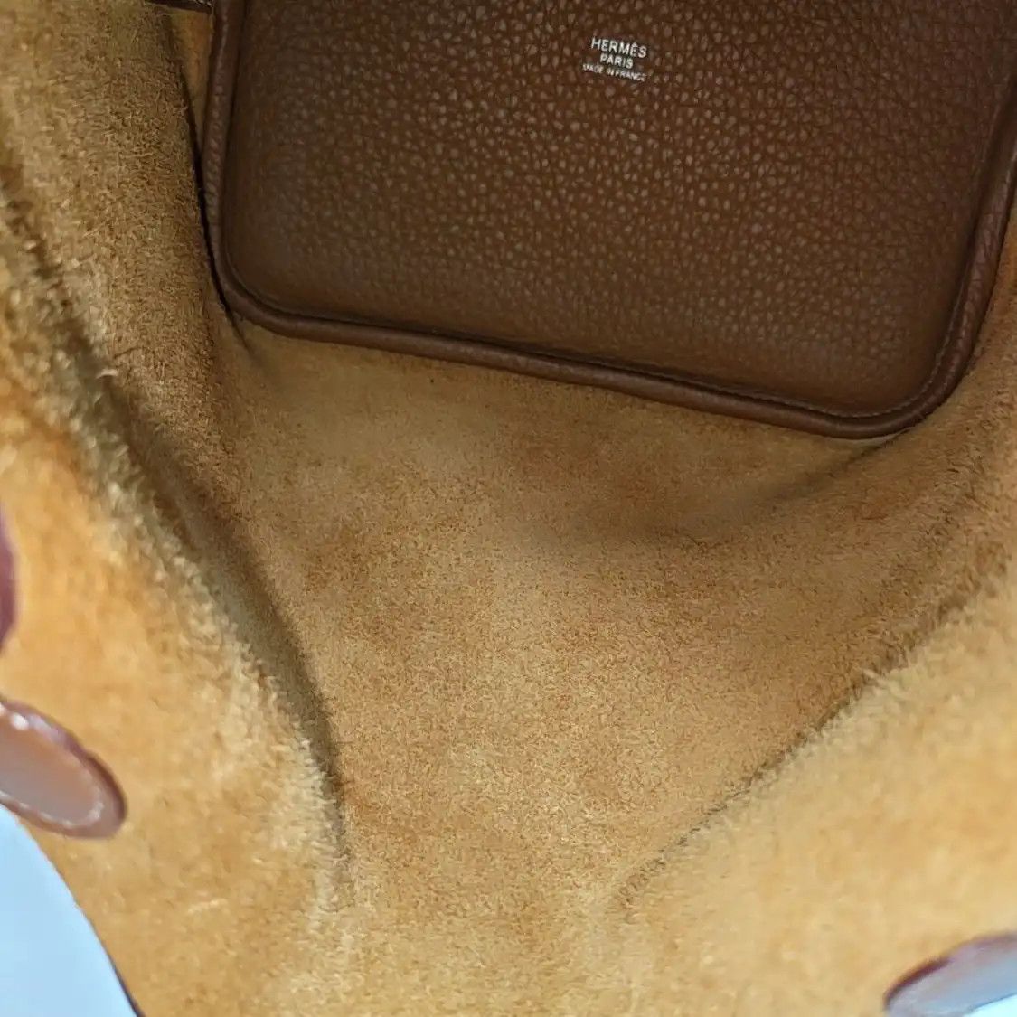 Hermes Hermes Picotin Lock 22 Gold Brown Clemence cowhide leather picotin handbag silve Size ONE SIZE - 7 Thumbnail