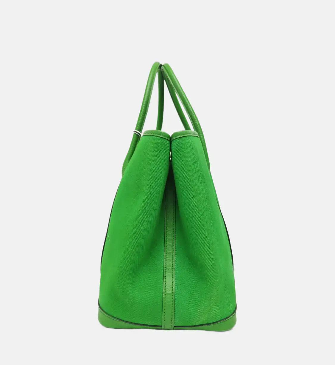 Hermes Hermes Garden Party 36 Vert Cactus canvas Garden Party handbag silver hardware Size ONE SIZE - 4 Thumbnail