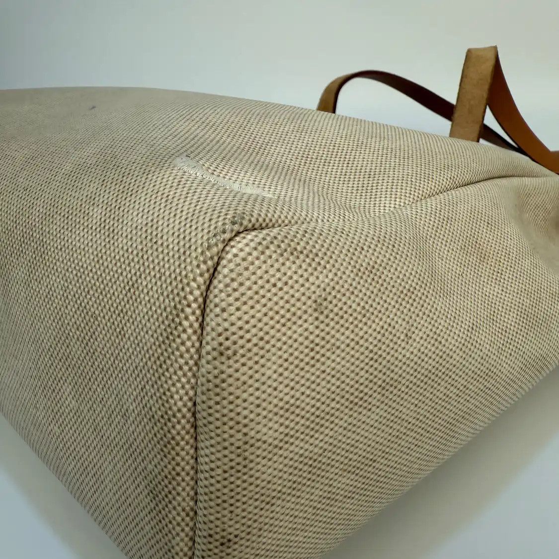 Hermes Hermes Herbag Craie canvas shoulder bag silver hardware Size ONE SIZE - 8 Thumbnail