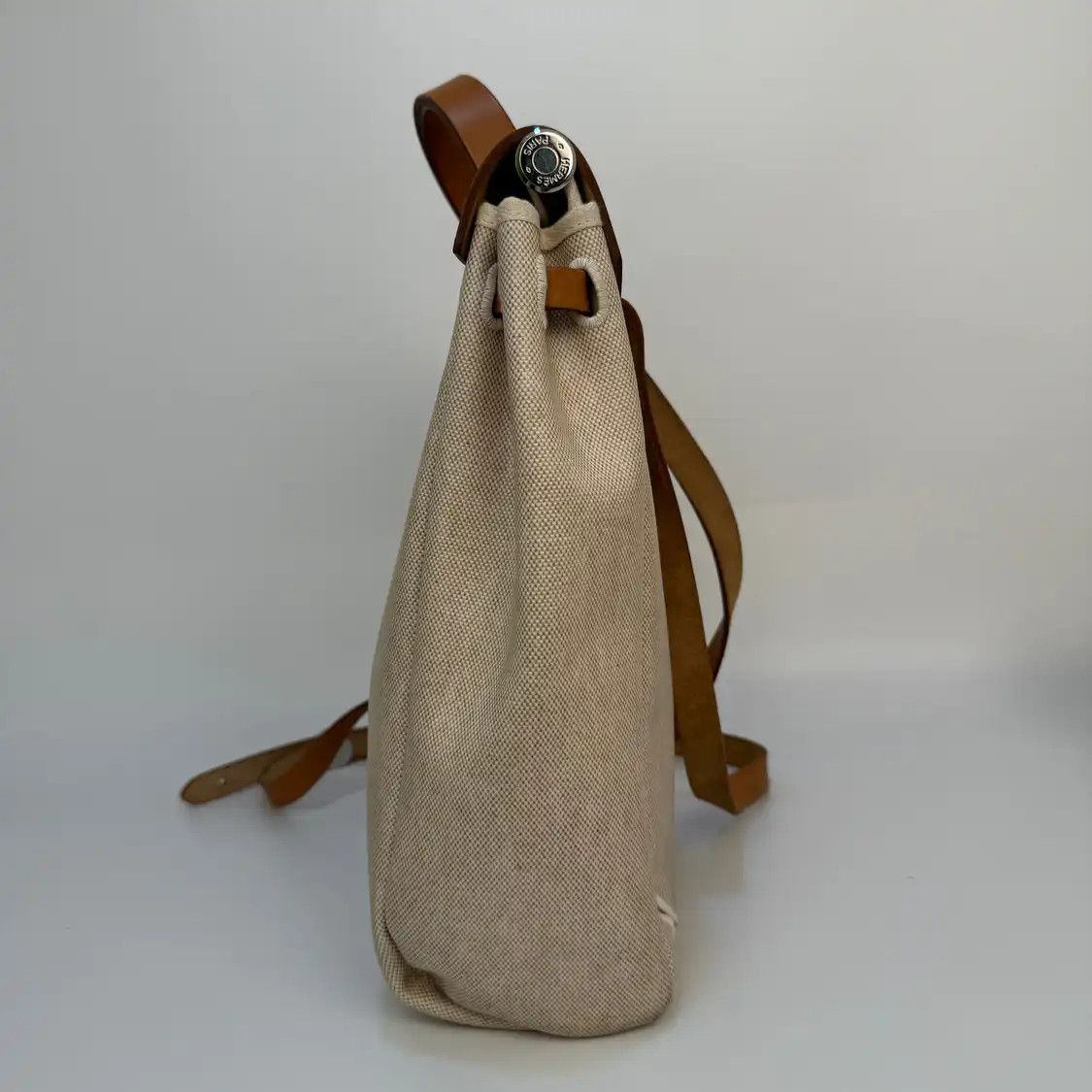 Hermes Hermes Herbag Craie canvas shoulder bag silver hardware Size ONE SIZE - 2 Thumbnail