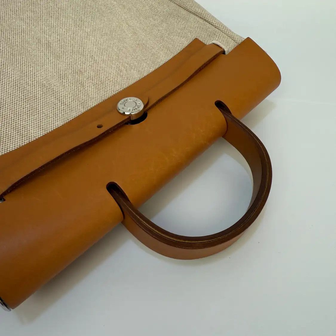 Hermes Hermes Herbag Craie canvas shoulder bag silver hardware Size ONE SIZE - 7 Thumbnail