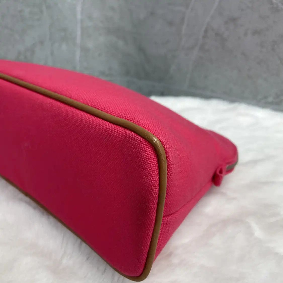 Hermes Hermes Bolide Medium red canvas embroidery clutch silver hardware B Size ONE SIZE - 11 Thumbnail
