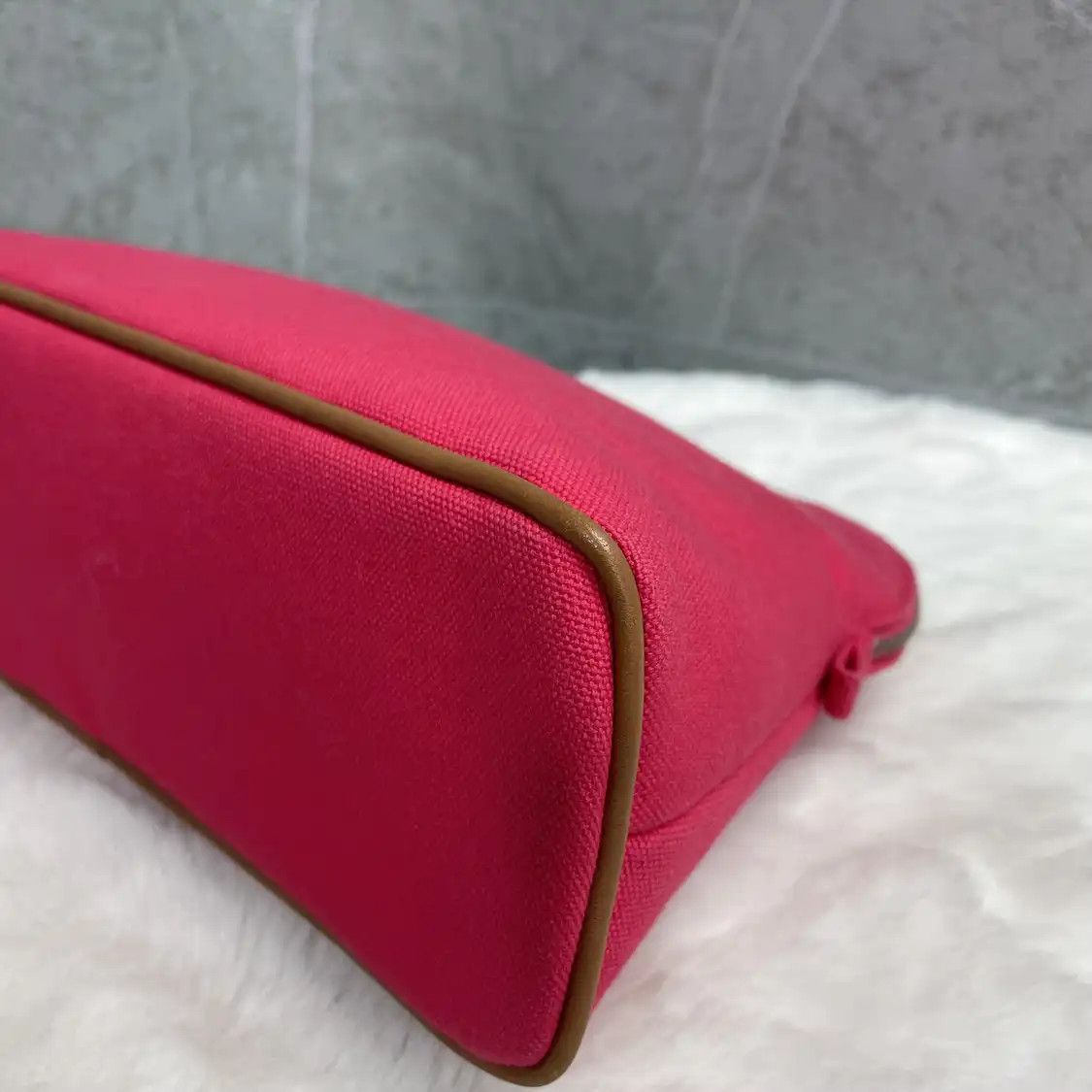 Hermes Hermes Bolide Medium red canvas embroidery clutch silver hardware B Size ONE SIZE - 8 Thumbnail