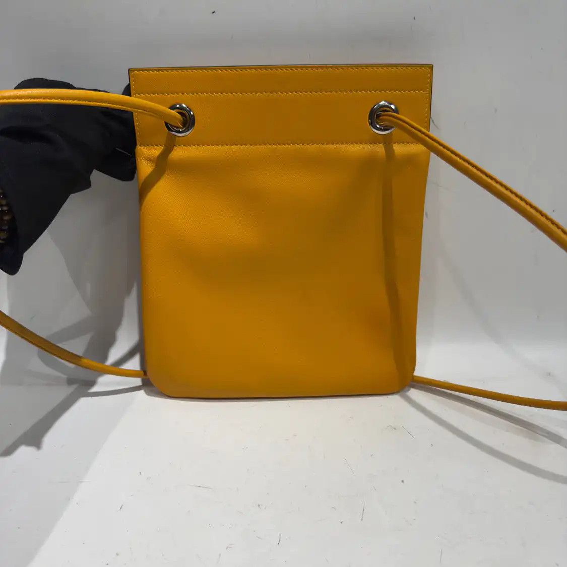 Hermes Hermes Aline mini Jaune Soleil Swift cowhide leather embossed crossbody bag silv Size ONE SIZE - 4 Thumbnail