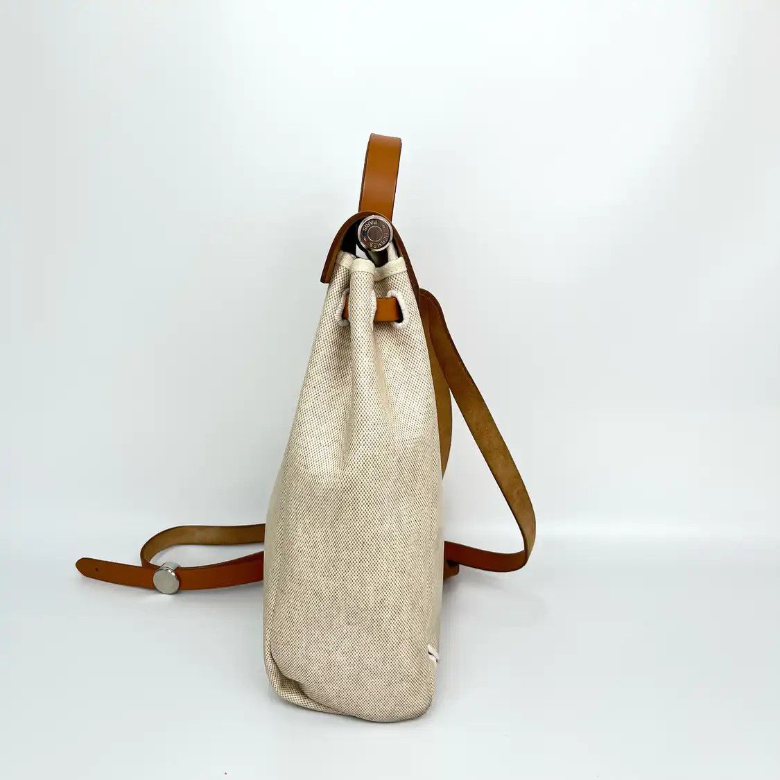 Hermes Hermes Herbag Craie canvas shoulder bag silver hardware Size ONE SIZE - 5 Thumbnail