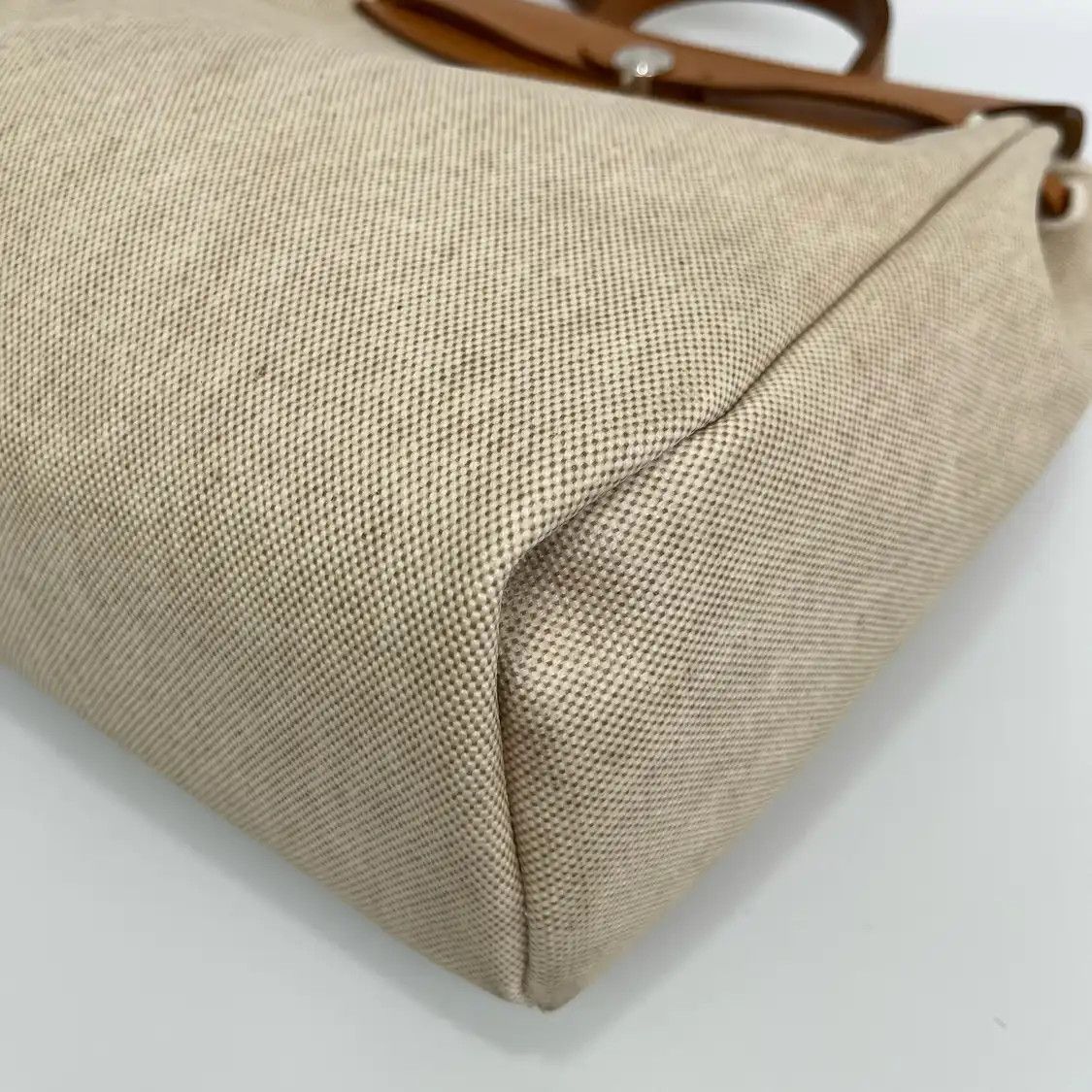 Hermes Hermes Herbag Craie canvas shoulder bag silver hardware Size ONE SIZE - 8 Thumbnail