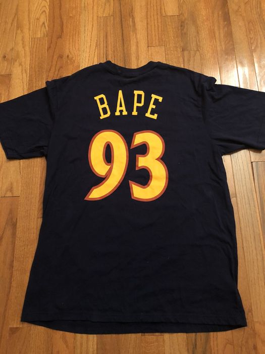 AAPE BAPE GS Warriors Mitchell & Ness Shirt L Large Bathing