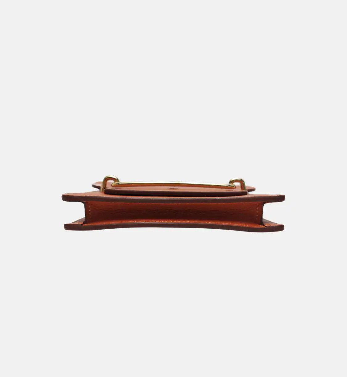Hermes Hermes Roulis brick red Evercolor cowhide leather clutch gold hardware Z sub-poc Size ONE SIZE - 6 Thumbnail