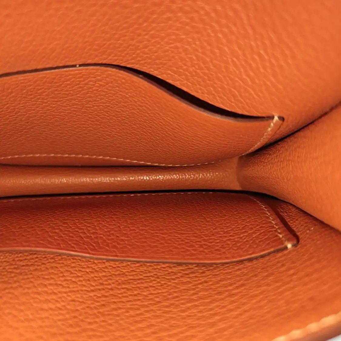 Hermes Hermes Roulis brick red Evercolor cowhide leather clutch gold hardware Z sub-poc Size ONE SIZE - 7 Thumbnail