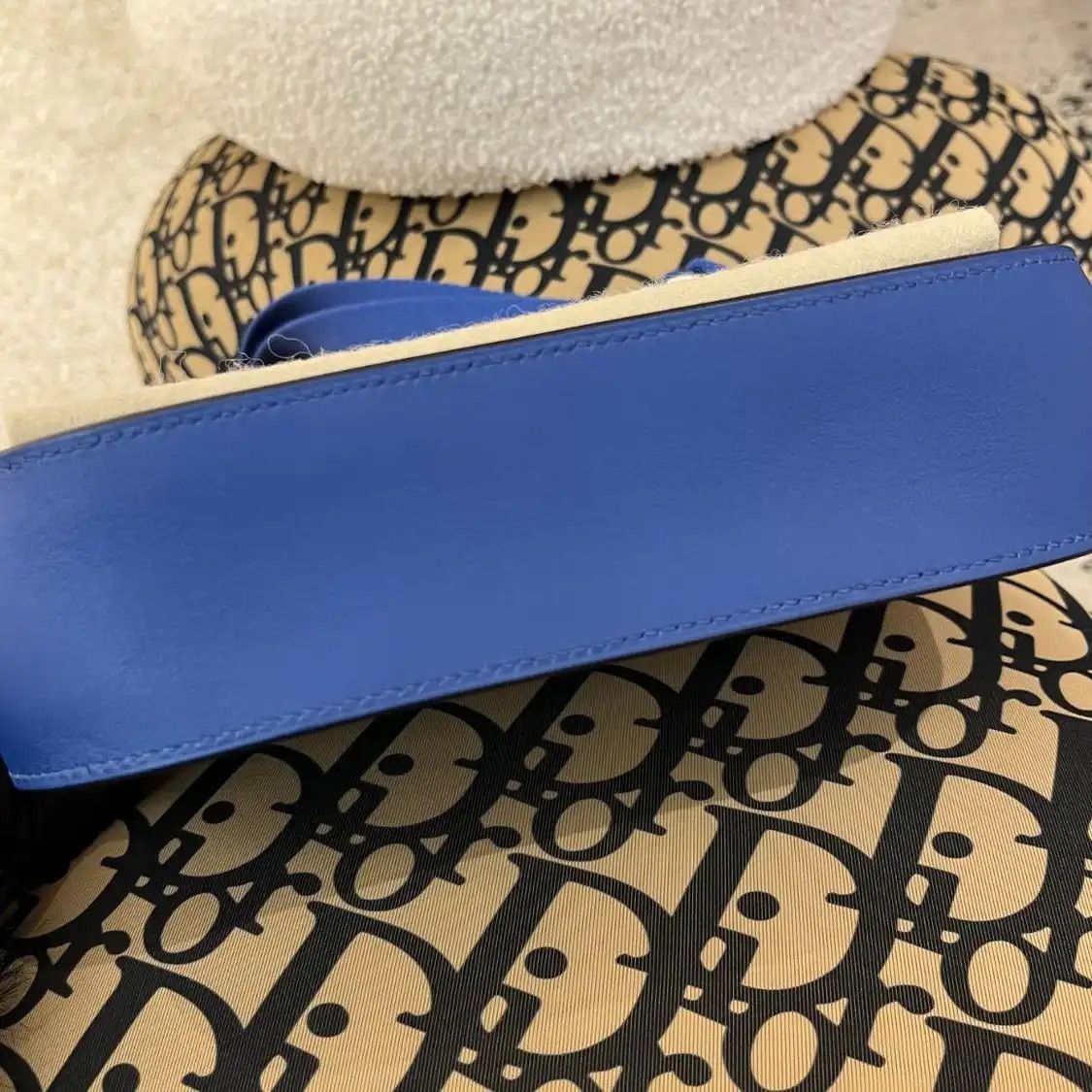 Hermes Hermes Jypsiere mini glazed blue Evercolor cowhide leather Jypsiere bag crossbod Size ONE SIZE - 4 Thumbnail