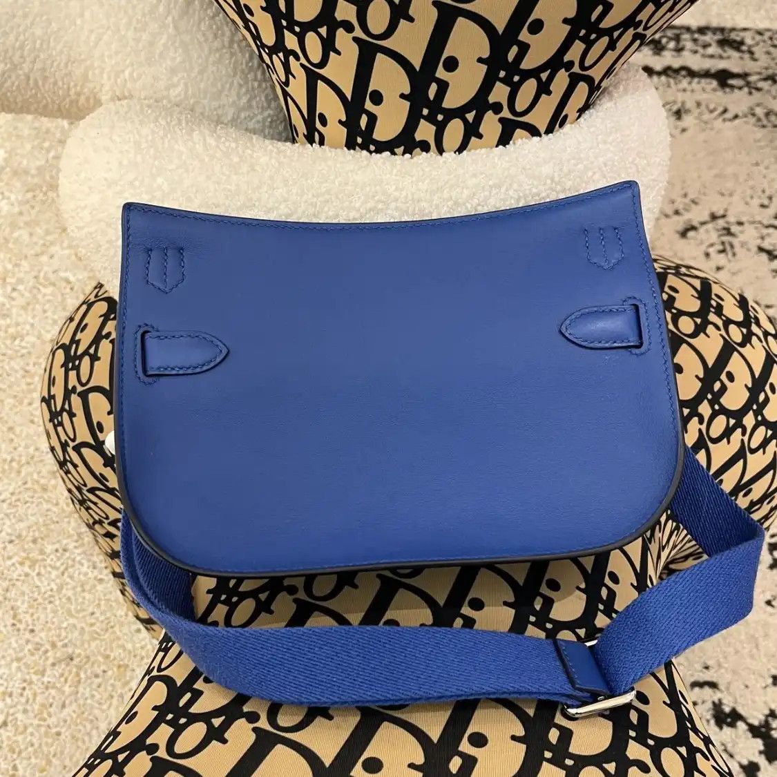 Hermes Hermes Jypsiere mini glazed blue Evercolor cowhide leather Jypsiere bag crossbod Size ONE SIZE - 2 Thumbnail