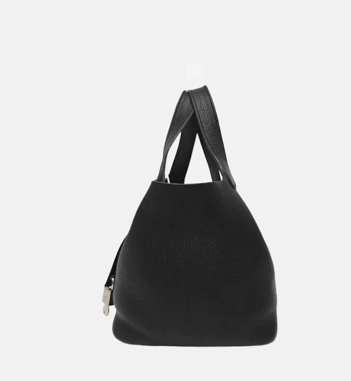 Hermes Hermes Picotin Lock 18 black Clemence cowhide leather picotin handbag silver har Size ONE SIZE - 3 Thumbnail