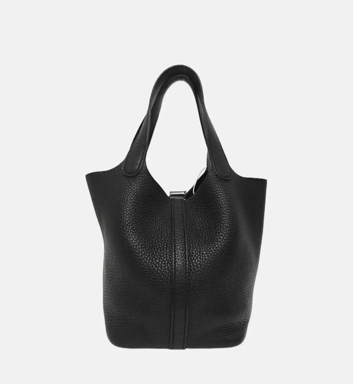 Hermes Hermes Picotin Lock 18 black Clemence cowhide leather picotin handbag silver har Size ONE SIZE - 5 Thumbnail
