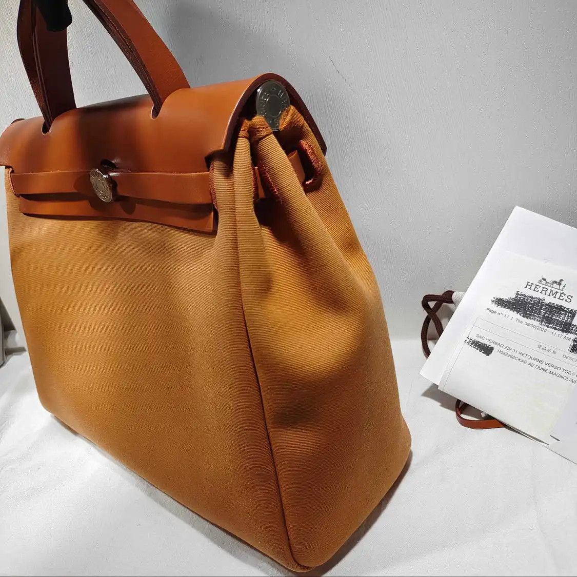 Hermes Hermes Herbag 31 dunecanvas Garden Party shoulder bag silver hardware Y sub-pock Size ONE SIZE - 3 Thumbnail