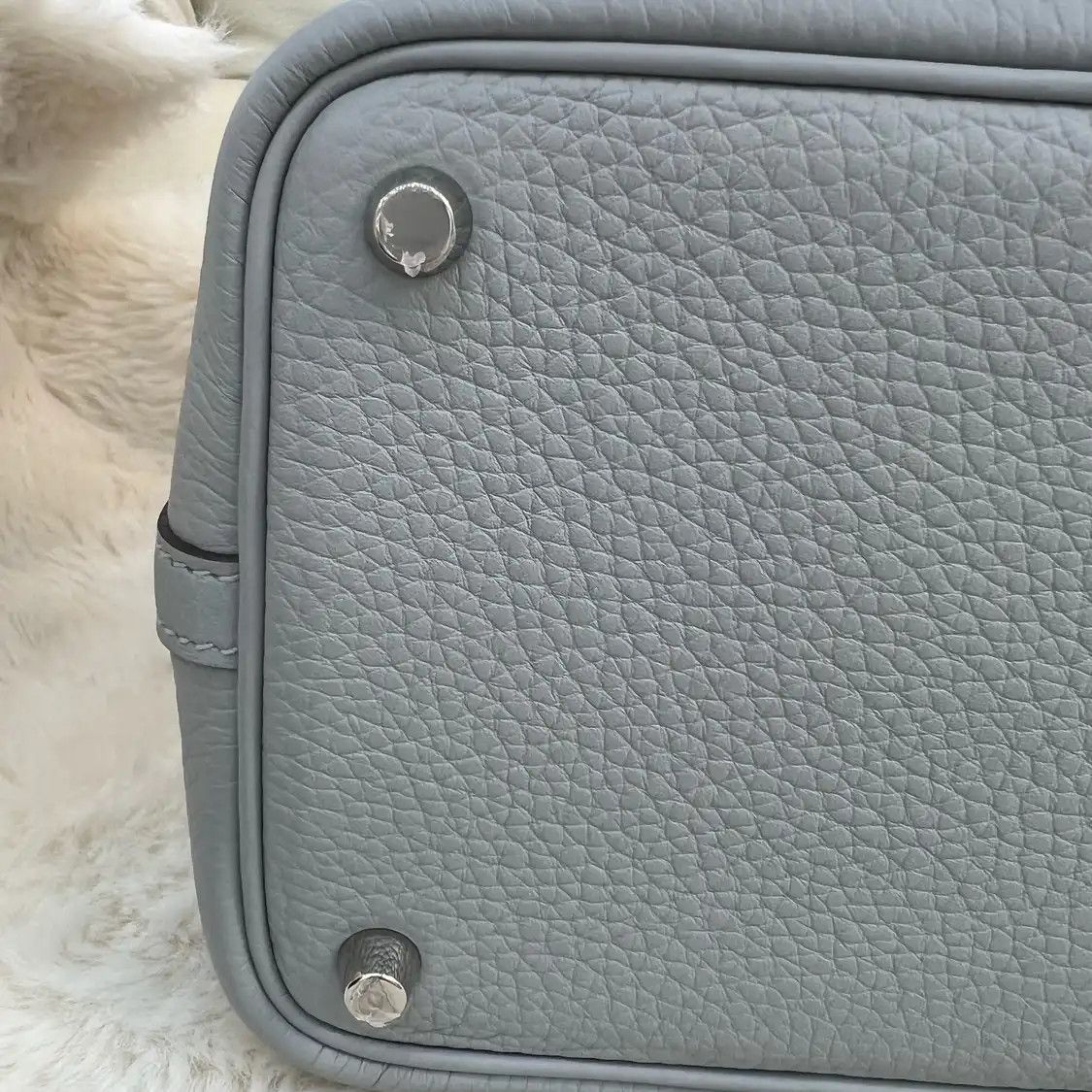 Hermes Hermes Picotin Lock 18 glacier blue Clemence cowhide leather picotin handbag sil Size ONE SIZE - 4 Thumbnail