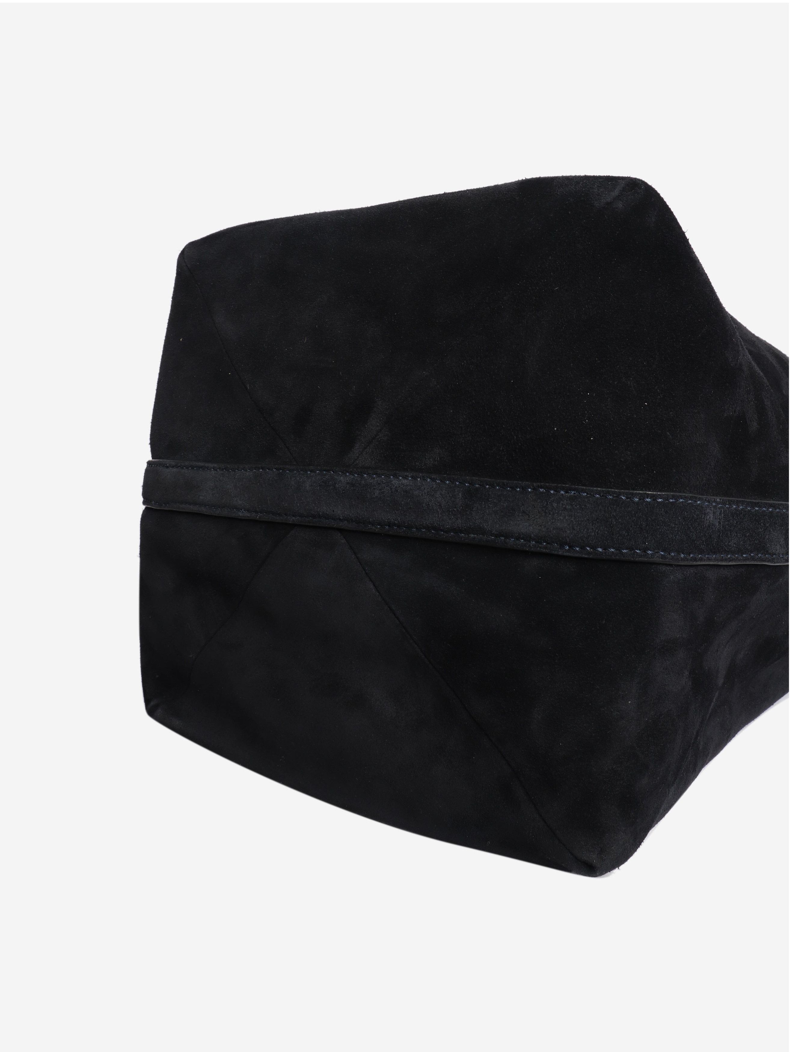 Toteme Navy suede shoulder bag Size ONE SIZE - 5 Thumbnail