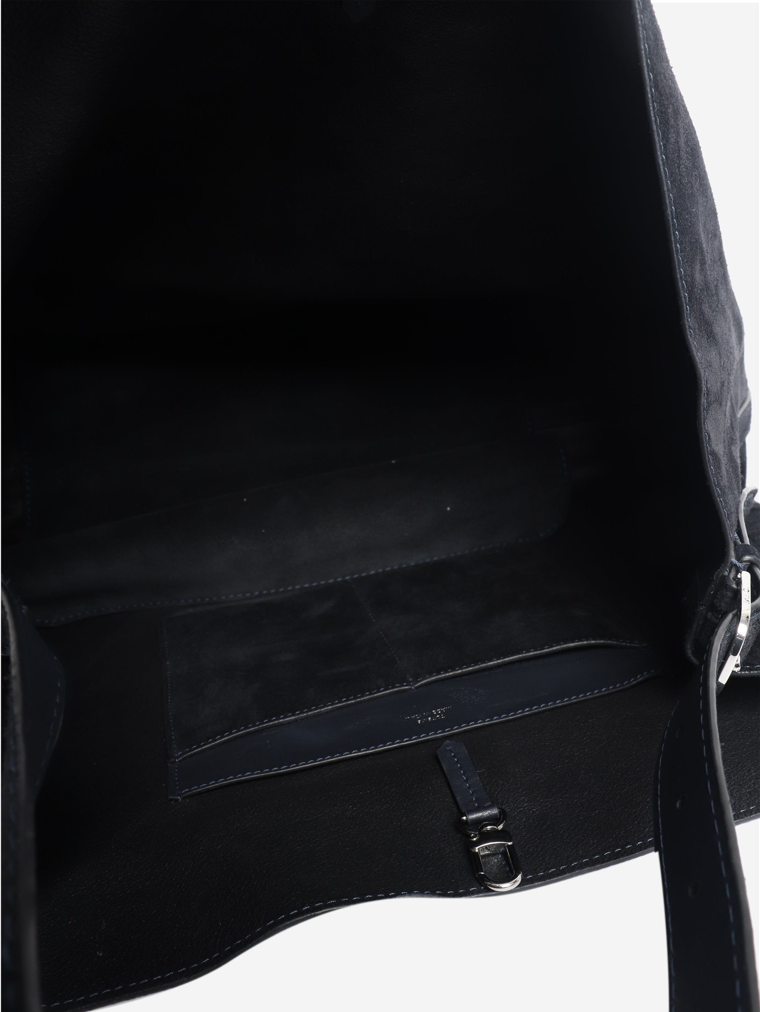 Toteme Navy suede shoulder bag Size ONE SIZE - 6 Thumbnail