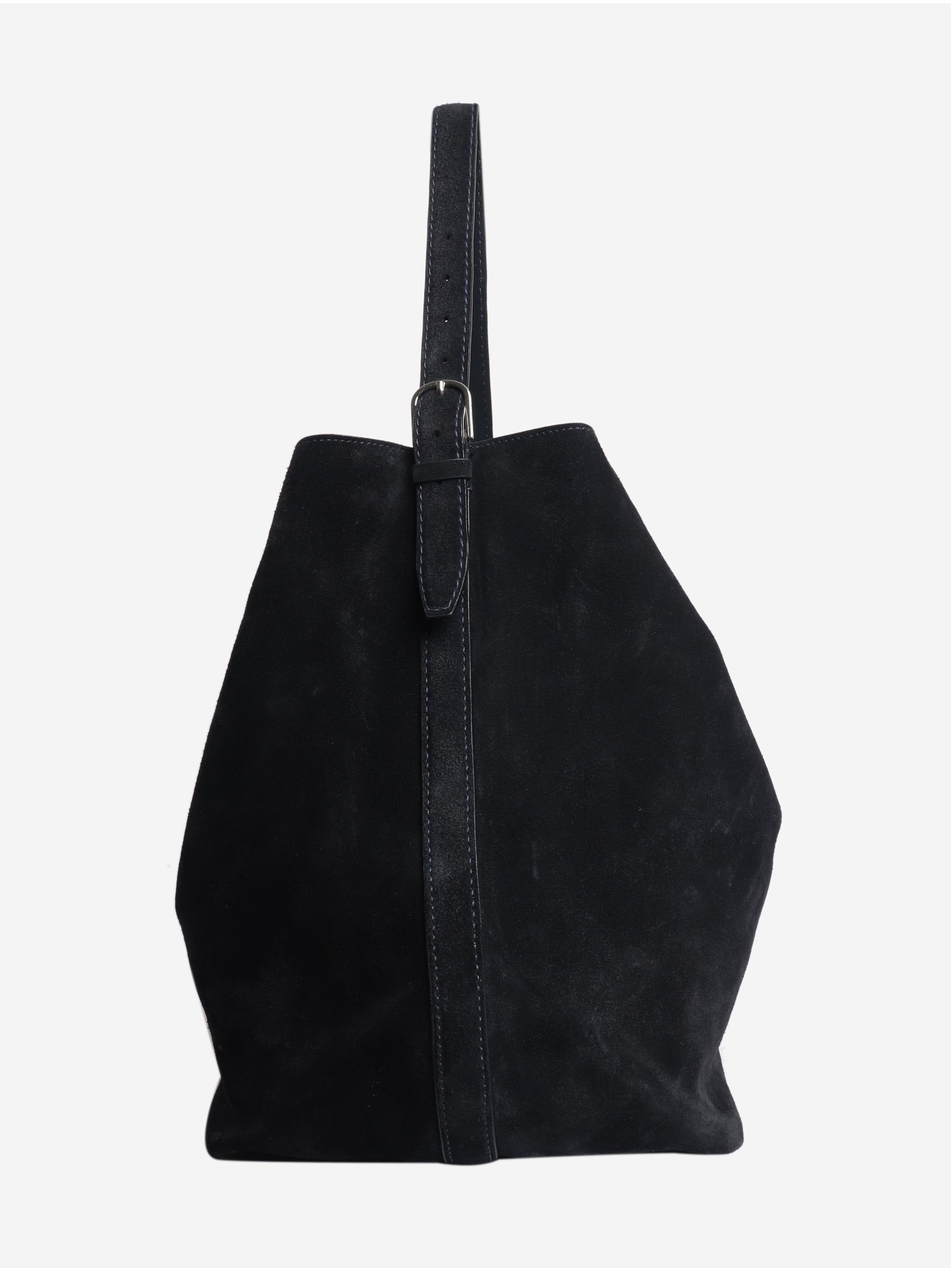 Toteme Navy suede shoulder bag Size ONE SIZE - 2 Thumbnail