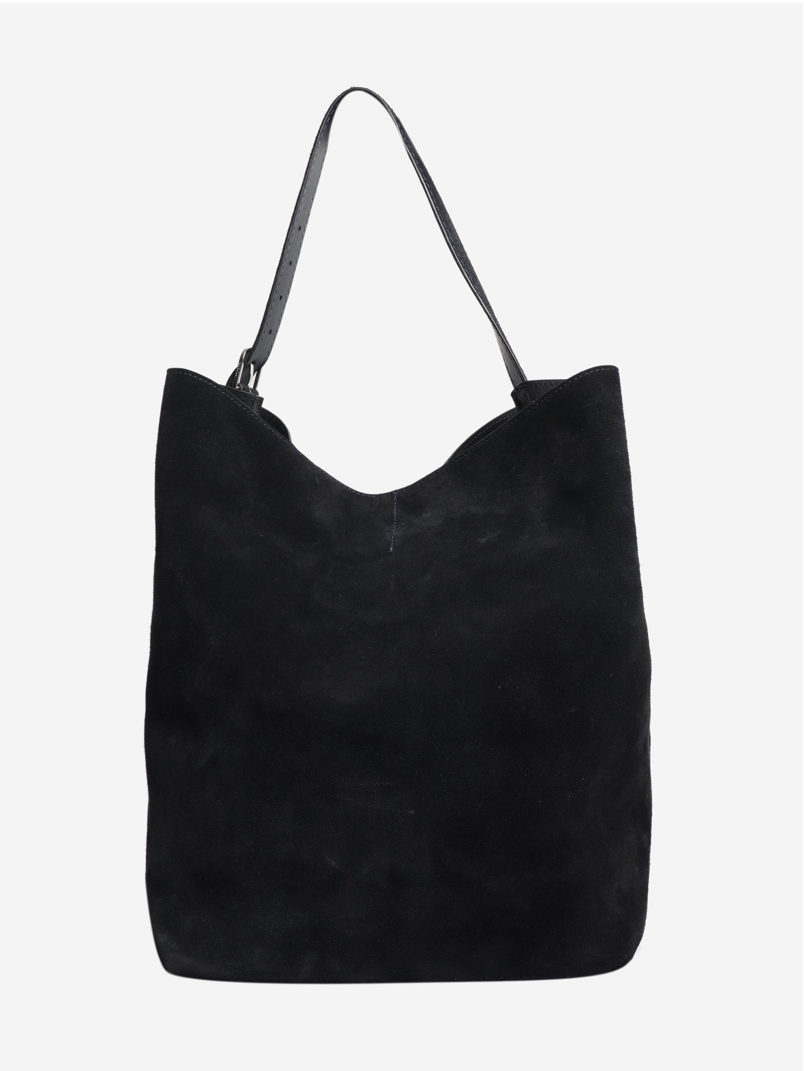 Toteme Navy suede shoulder bag Size ONE SIZE - 3 Thumbnail