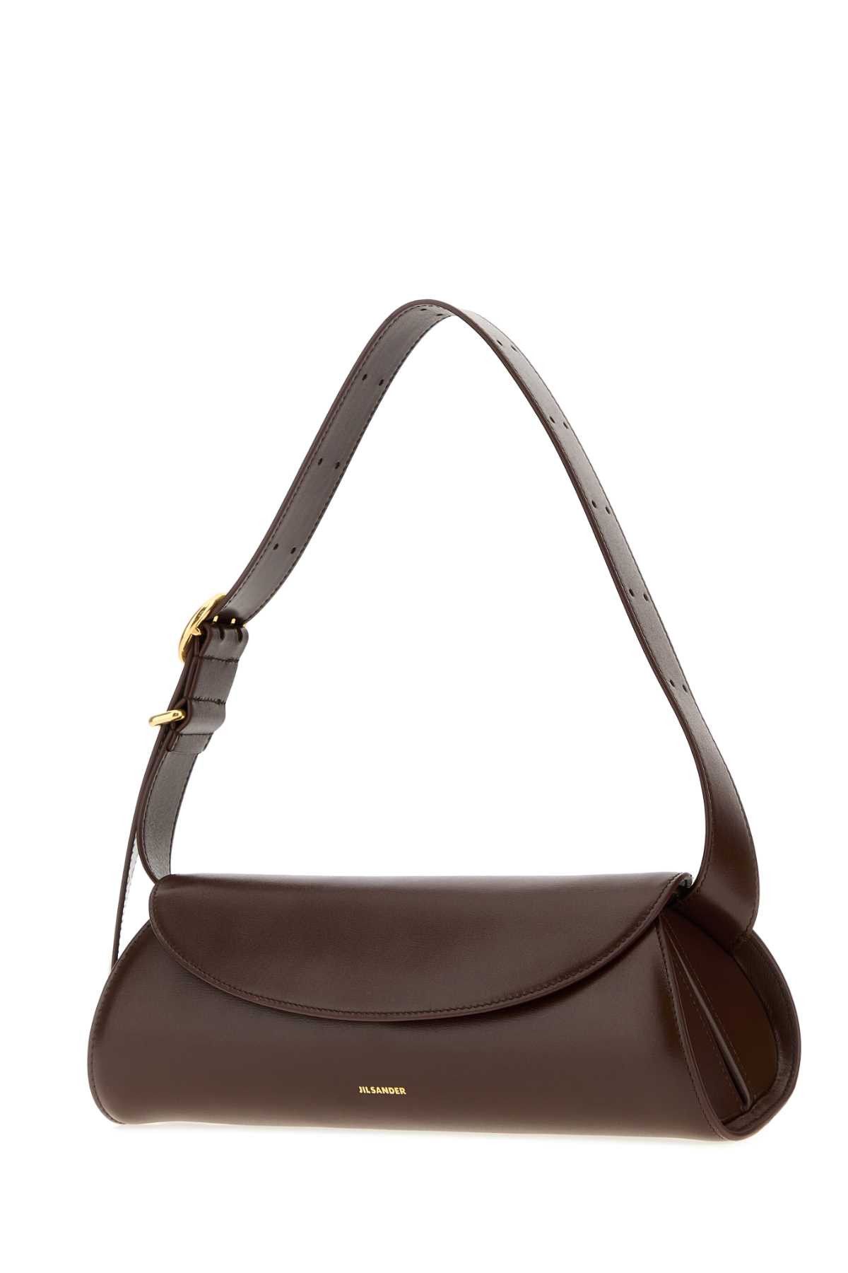 Jil Sander Chocolate Leather Small Cannolo Shoulder Bag Size ONE SIZE - 2 Thumbnail