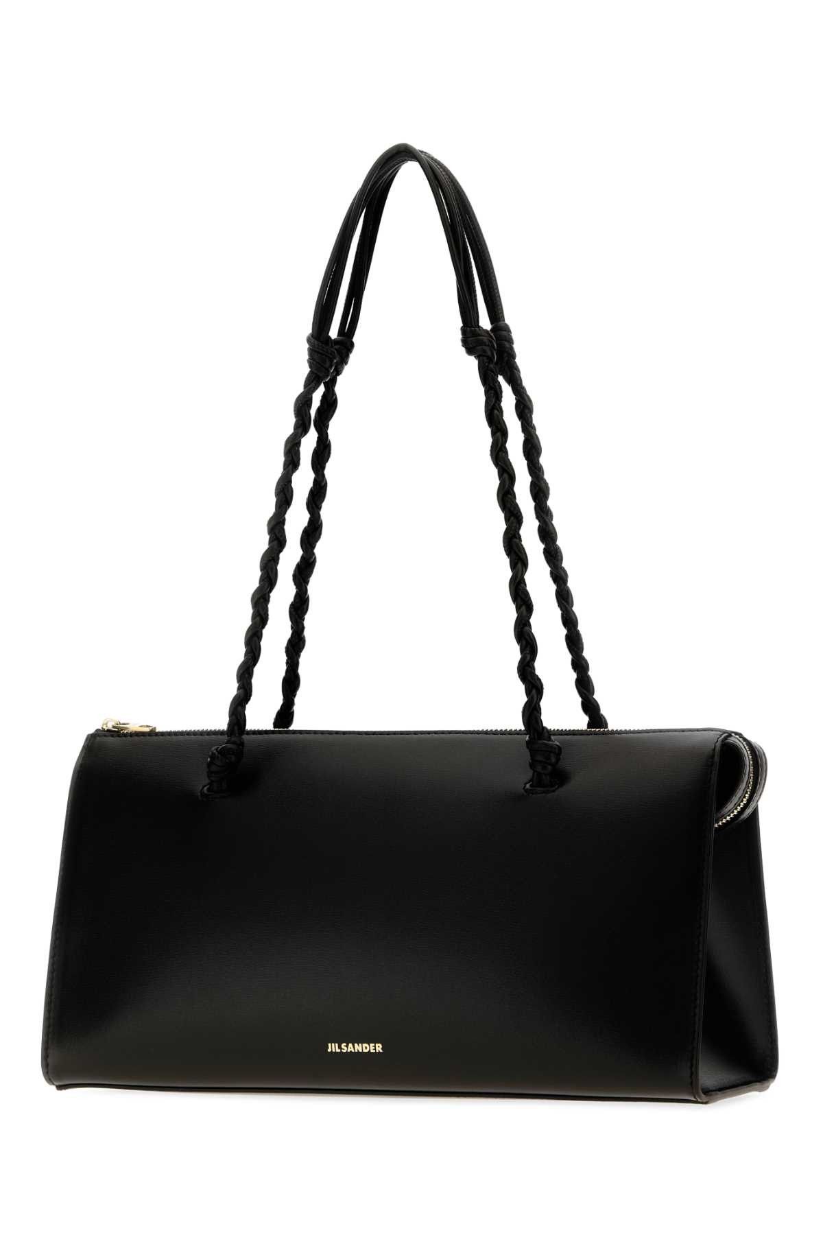 Jil Sander Black Leather Tangle Tent Shoulder Bag Size ONE SIZE - 2 Thumbnail