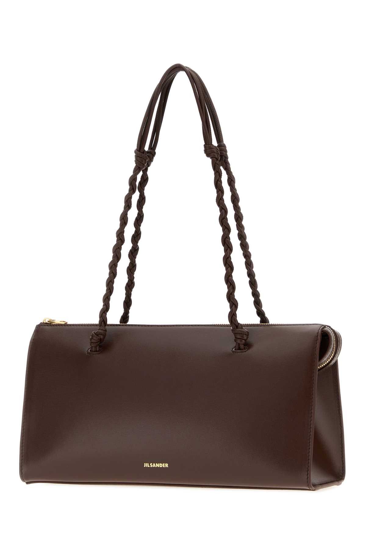Jil Sander Chocolate Leather Tangle Tent Shoulder Bag Size ONE SIZE - 2 Thumbnail