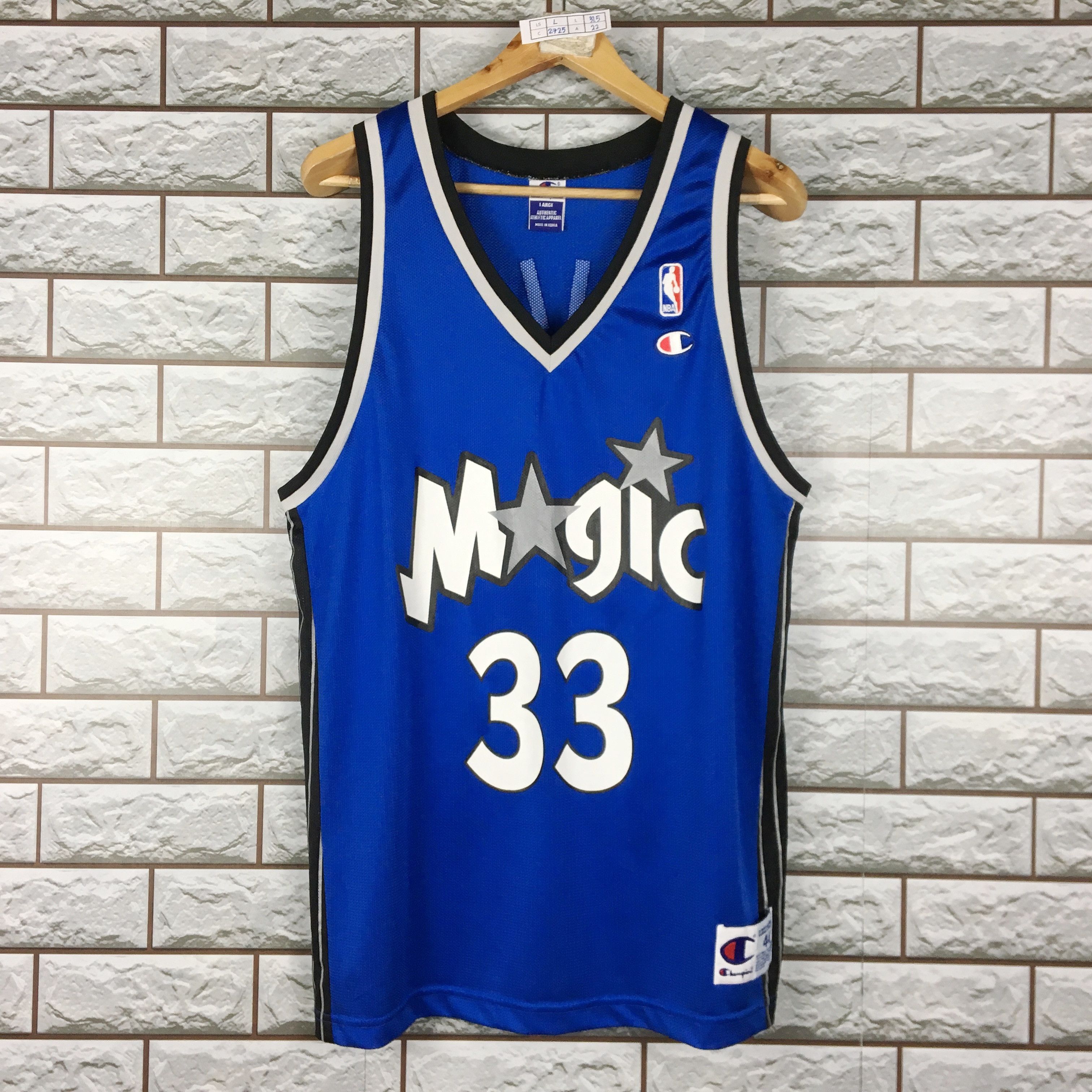 90s Penny Hardaway Orlando Magic jersey mens size 40 black Champion vtg