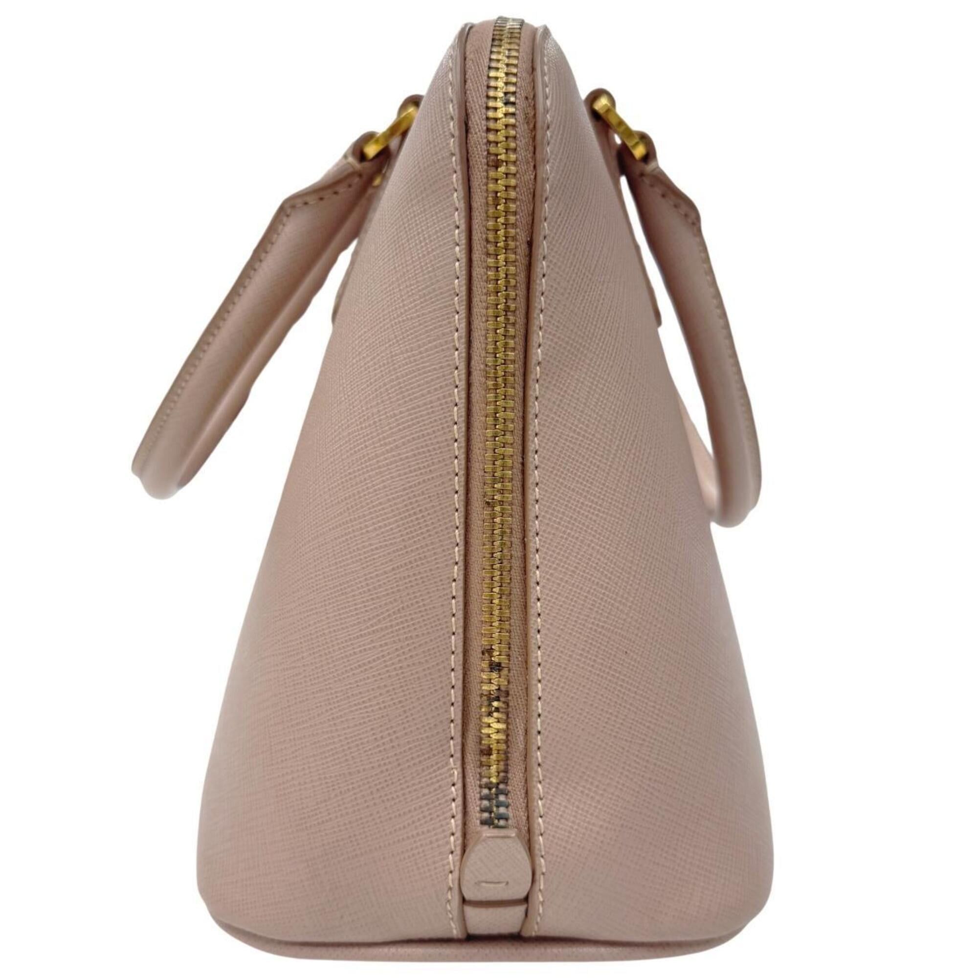 Prada PRADA Saffiano Promenade Small Shoulder Bag 1BA002 Leather Handbag Pink Beige Women's Size ONE SIZE - 4 Thumbnail