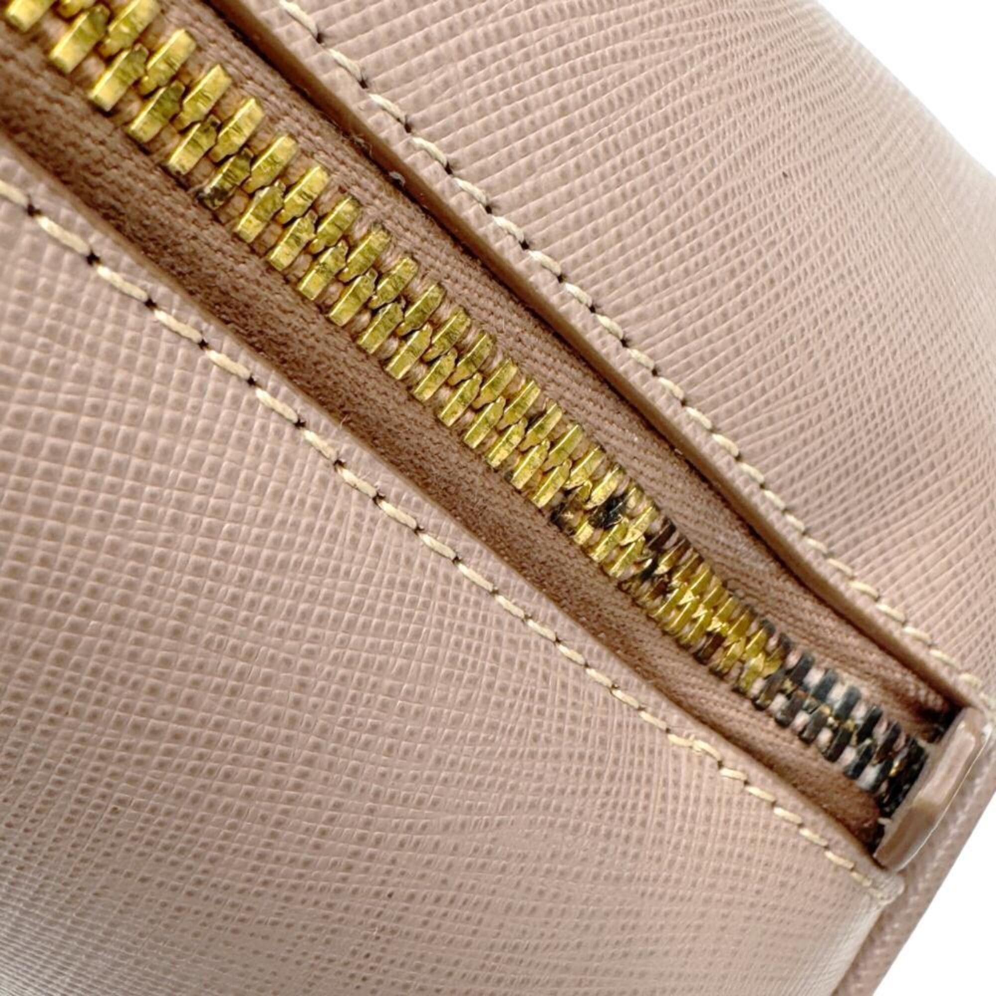 Prada PRADA Saffiano Promenade Small Shoulder Bag 1BA002 Leather Handbag Pink Beige Women's Size ONE SIZE - 12 Thumbnail