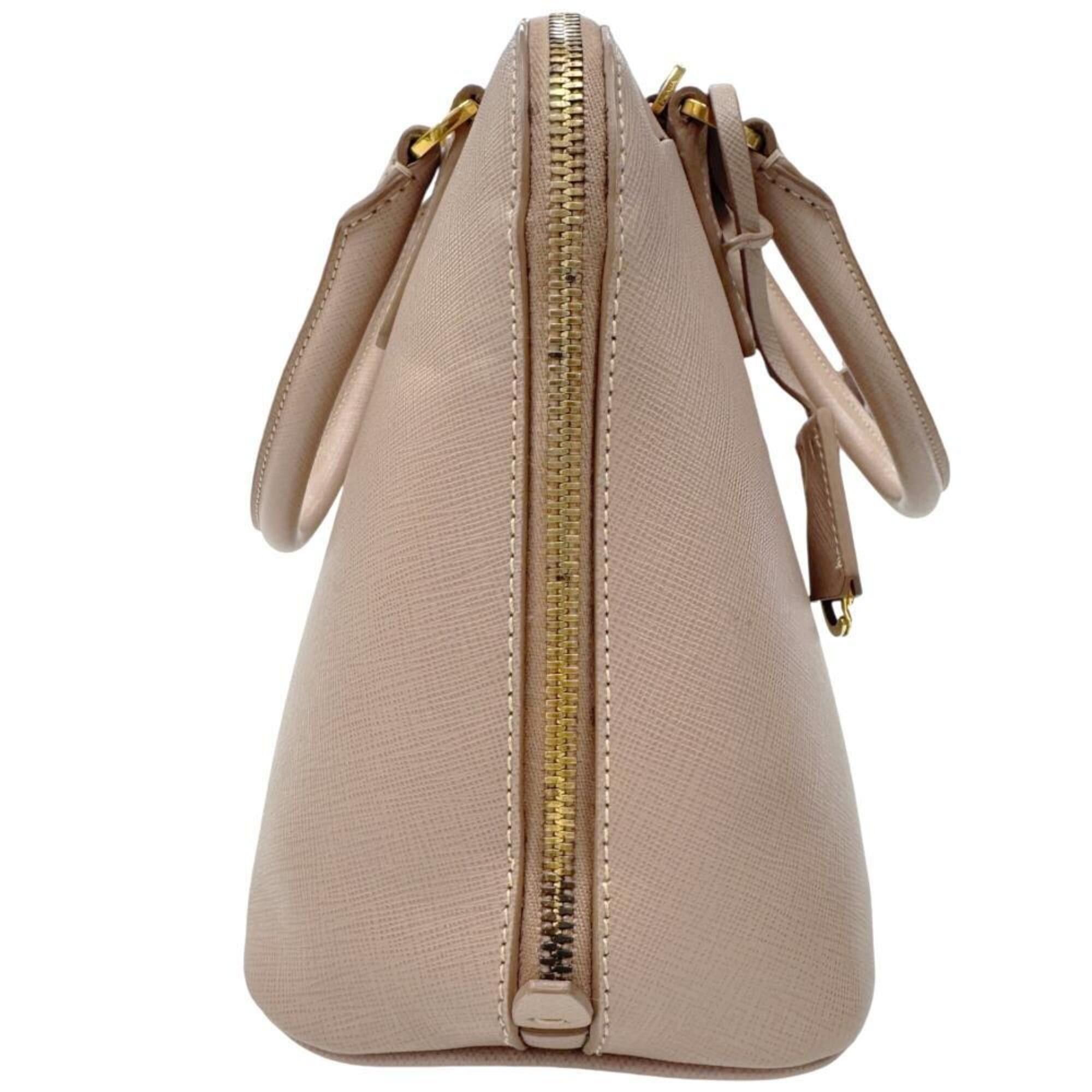 Prada PRADA Saffiano Promenade Small Shoulder Bag 1BA002 Leather Handbag Pink Beige Women's Size ONE SIZE - 3 Thumbnail