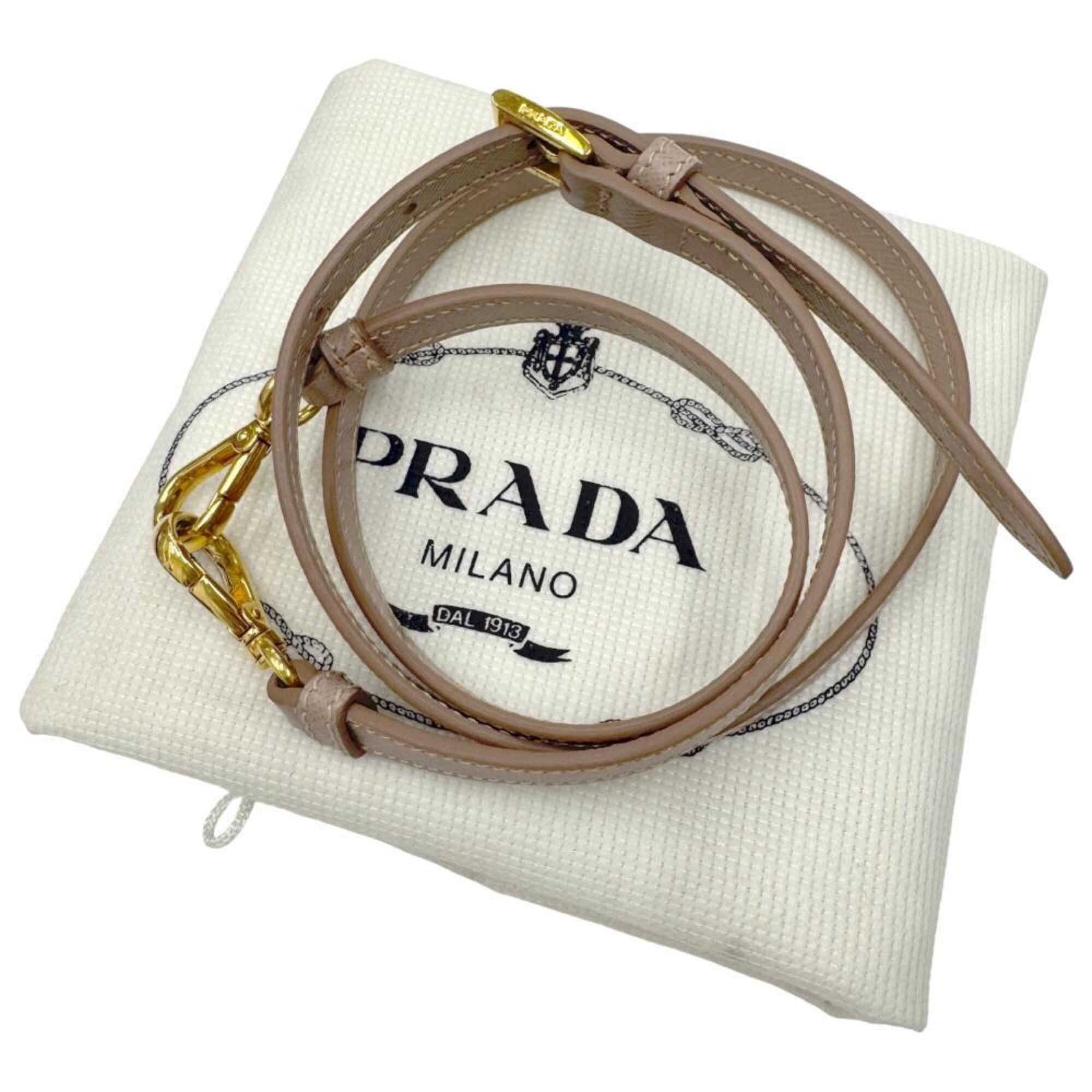Prada PRADA Saffiano Promenade Small Shoulder Bag 1BA002 Leather Handbag Pink Beige Women's Size ONE SIZE - 18 Thumbnail