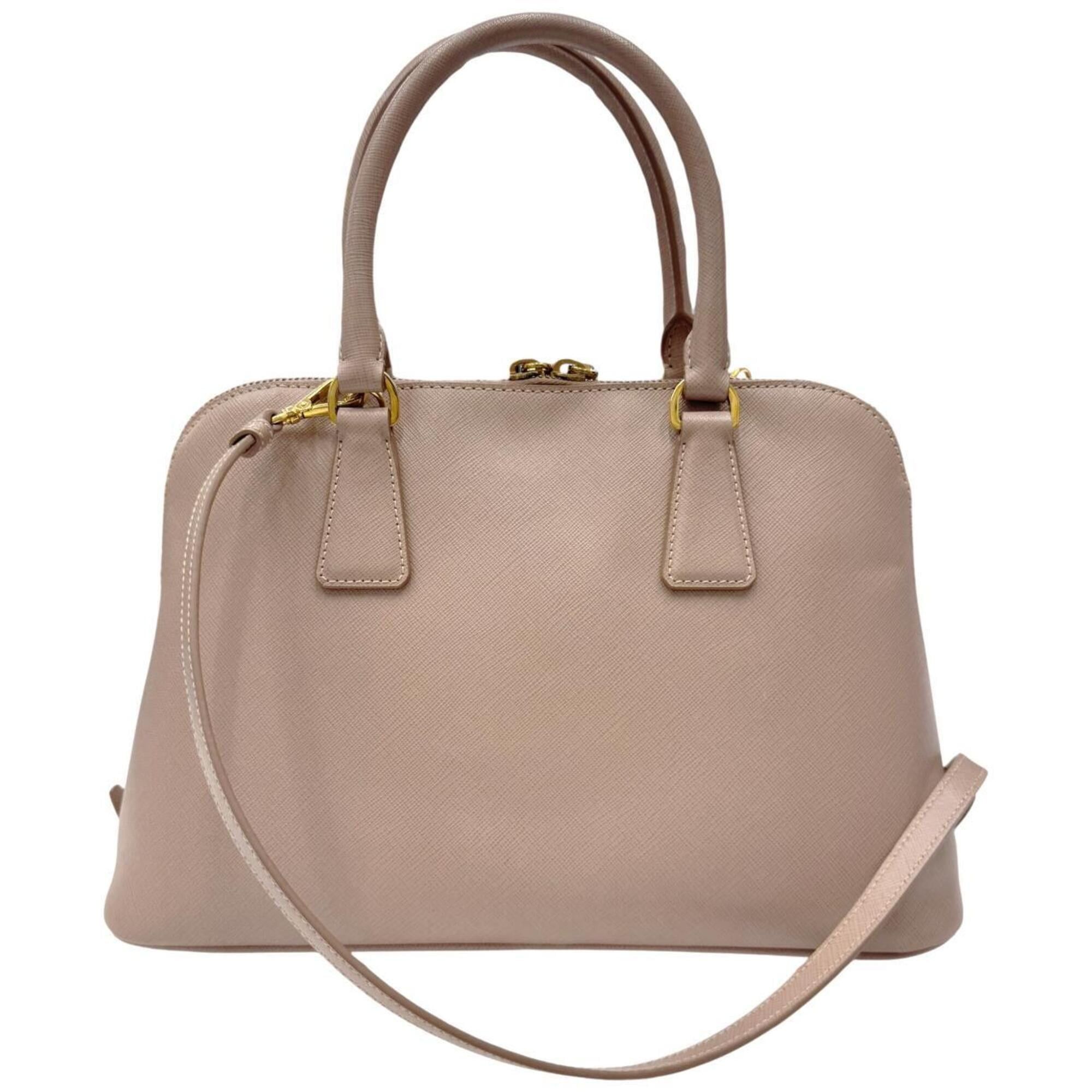 Prada PRADA Saffiano Promenade Small Shoulder Bag 1BA002 Leather Handbag Pink Beige Women's Size ONE SIZE - 2 Thumbnail
